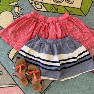 2 Skirts - Bonpoint & Gymboree + Bonpoint Sandals